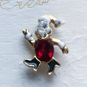 Crystal Creations Santa Claus Lapel Pin Brooch 3/4 Inch Christmas Whimsical